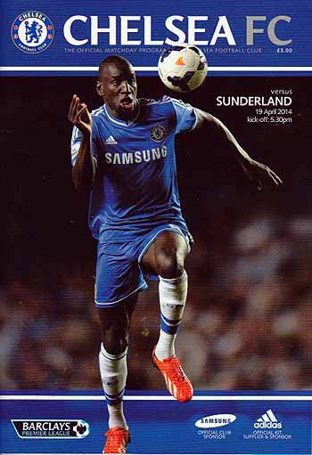 programme cover for Chelsea v Sunderland, 19th Apr 2014
