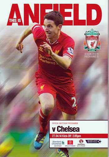 programme cover for Liverpool v Chelsea, 27th Apr 2014
