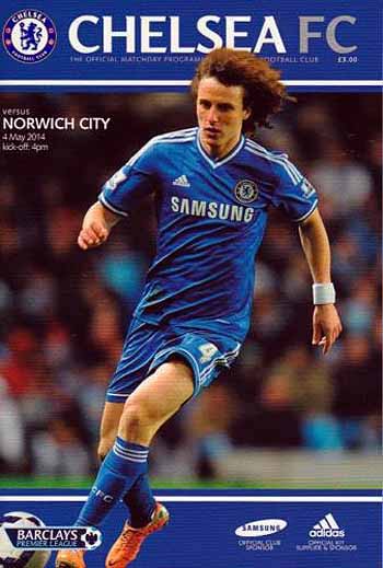 programme cover for Chelsea v Norwich City, 4th May 2014