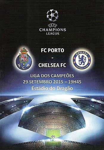programme cover for Porto v Chelsea, 29th Sep 2015