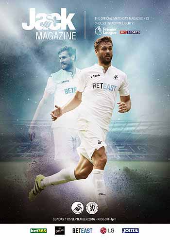 programme cover for Swansea City v Chelsea, 11th Sep 2016