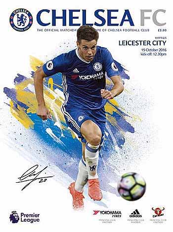 programme cover for Chelsea v Leicester City, 15th Oct 2016