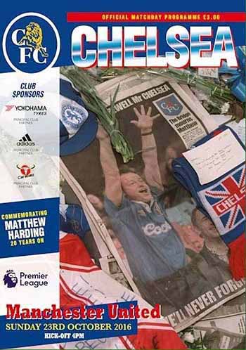 programme cover for Chelsea v Manchester United, 23rd Oct 2016