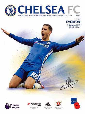 programme cover for Chelsea v Everton, 5th Nov 2016