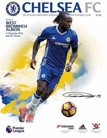 programme cover for Chelsea v West Bromwich Albion, 11th Dec 2016
