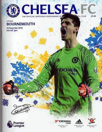 programme cover for Chelsea v AFC Bournemouth, Monday, 26th Dec 2016