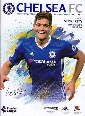 programme cover for Chelsea v Stoke City, 31st Dec 2016
