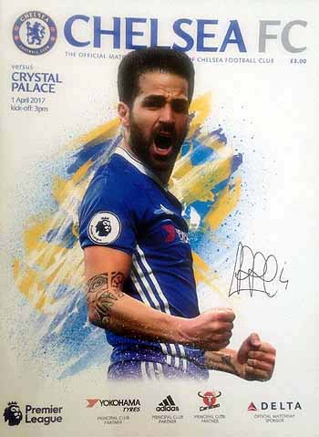 programme cover for Chelsea v Crystal Palace, 1st Apr 2017