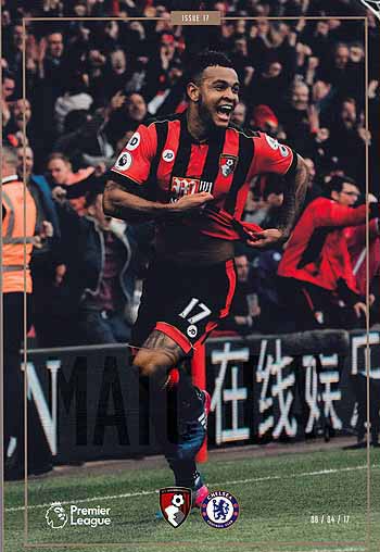 programme cover for AFC Bournemouth v Chelsea, 8th Apr 2017
