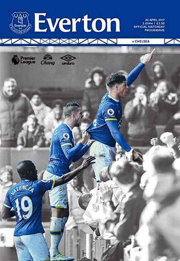 programme cover for Everton v Chelsea, 30th Apr 2017
