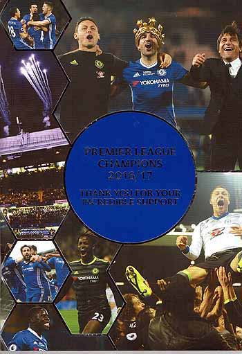 programme cover for Chelsea v Sunderland, 21st May 2017