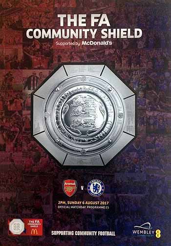 programme cover for Arsenal v Chelsea, 6th Aug 2017
