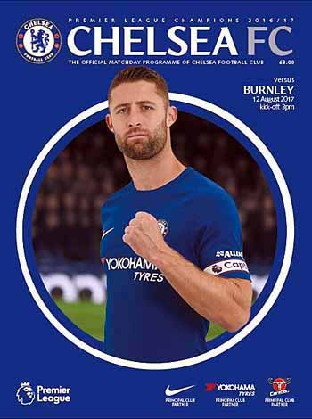 programme cover for Chelsea v Burnley, 12th Aug 2017