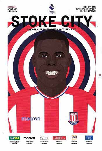 programme cover for Stoke City v Chelsea, Saturday, 23rd Sep 2017
