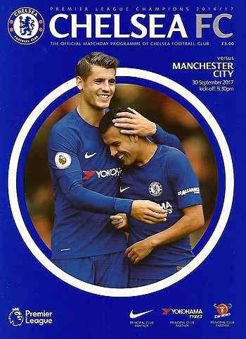 programme cover for Chelsea v Manchester City, 30th Sep 2017