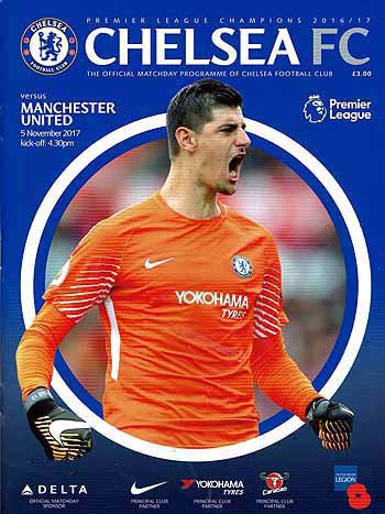 programme cover for Chelsea v Manchester United, 5th Nov 2017