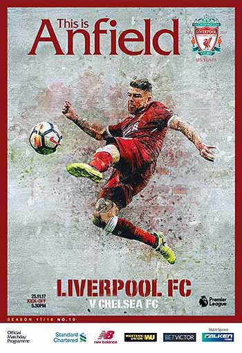 programme cover for Liverpool v Chelsea, 25th Nov 2017