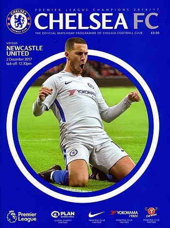 programme cover for Chelsea v Newcastle United, 2nd Dec 2017