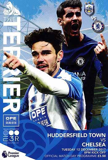 programme cover for Huddersfield Town v Chelsea, 12th Dec 2017