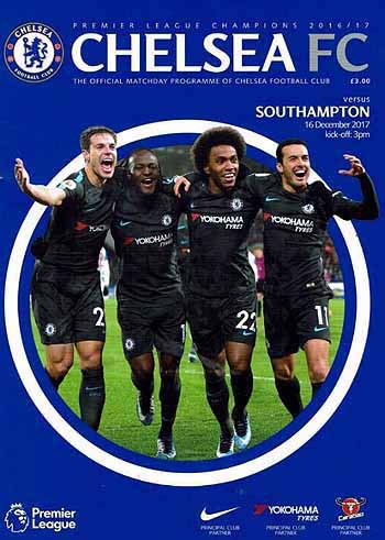 programme cover for Chelsea v Southampton, 16th Dec 2017