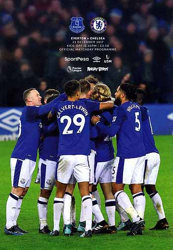 programme cover for Everton v Chelsea, 23rd Dec 2017