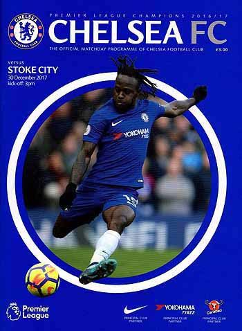 programme cover for Chelsea v Stoke City, 30th Dec 2017
