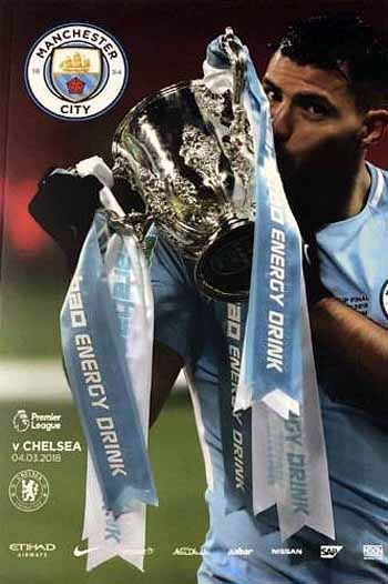 programme cover for Manchester City v Chelsea, 4th Mar 2018