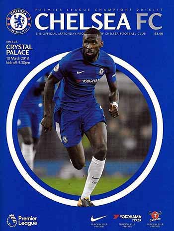 programme cover for Chelsea v Crystal Palace, 10th Mar 2018