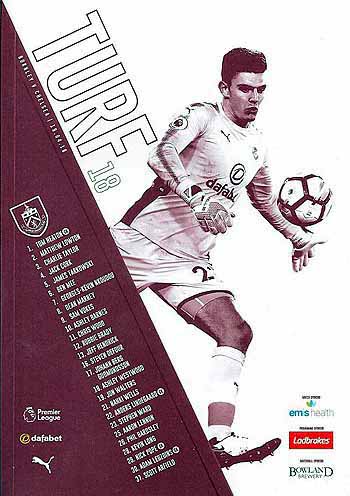 programme cover for Burnley v Chelsea, 19th Apr 2018