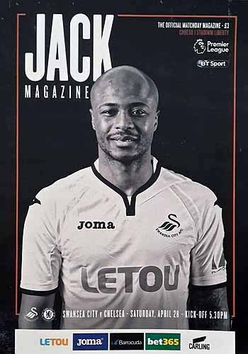 programme cover for Swansea City v Chelsea, 28th Apr 2018