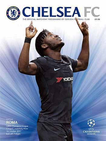 programme cover for Chelsea v Roma, 18th Oct 2017