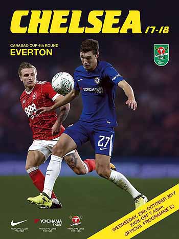 programme cover for Chelsea v Everton, 25th Oct 2017