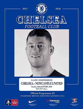 programme cover for Chelsea v Newcastle United, 28th Jan 2018