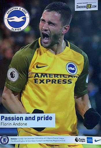 programme cover for Brighton And Hove Albion v Chelsea, 16th Dec 2018