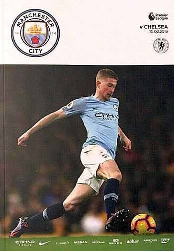 programme cover for Manchester City v Chelsea, 10th Feb 2019