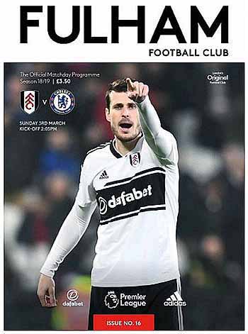 programme cover for Fulham v Chelsea, 3rd Mar 2019