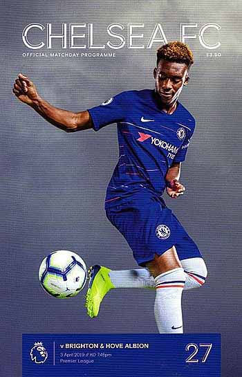 programme cover for Chelsea v Brighton And Hove Albion, 3rd Apr 2019