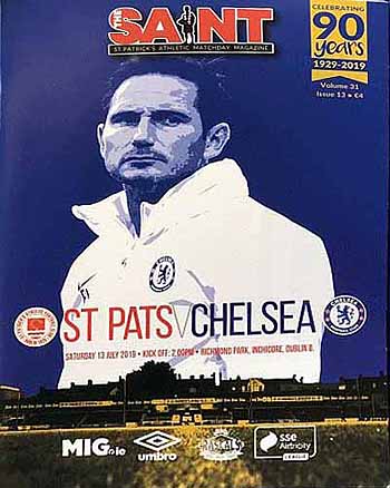 programme cover for St. Patrick v Chelsea, Saturday, 13th Jul 2019
