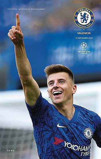 programme cover for Chelsea v Valencia, 17th Sep 2019