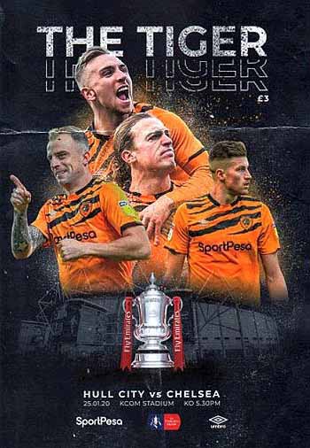 programme cover for Hull City v Chelsea, 25th Jan 2020
