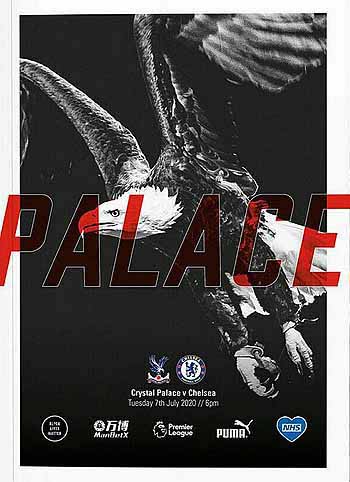 programme cover for Crystal Palace v Chelsea, 7th Jul 2020