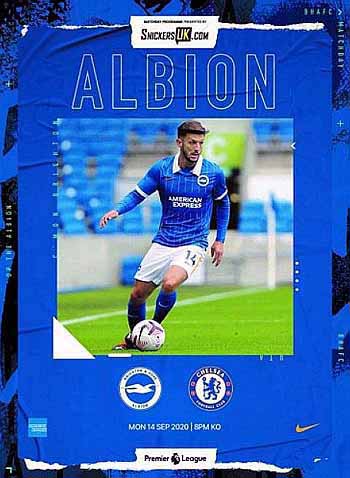 programme cover for Brighton And Hove Albion v Chelsea, 14th Sep 2020