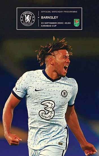 programme cover for Chelsea v Barnsley, 23rd Sep 2020