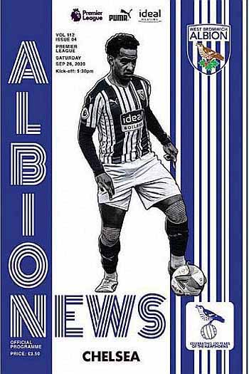 programme cover for West Bromwich Albion v Chelsea, 26th Sep 2020