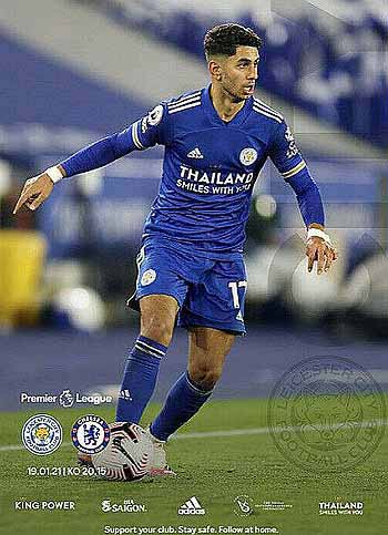 programme cover for Leicester City v Chelsea, 19th Jan 2021