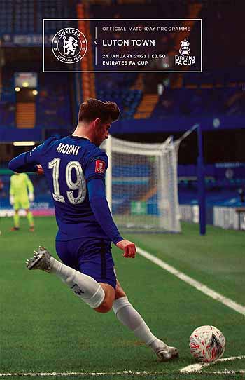 programme cover for Chelsea v Luton Town, 24th Jan 2021
