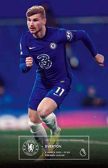 programme cover for Chelsea v Everton, 8th Mar 2021