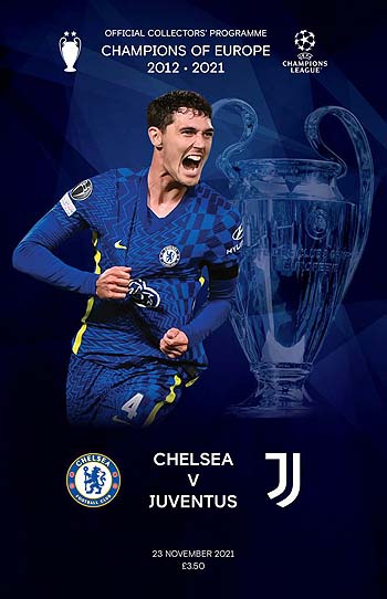 programme cover for Chelsea v Juventus, 23rd Nov 2021