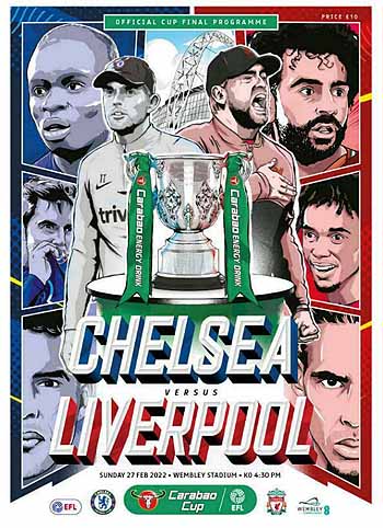 programme cover for Liverpool v Chelsea, 27th Feb 2022