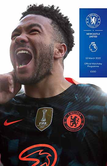 programme cover for Chelsea v Newcastle United, 13th Mar 2022
